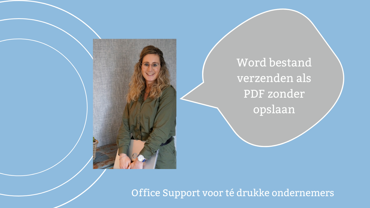 Word bestand als PDF in bijlage mail versturen zonder opslaan